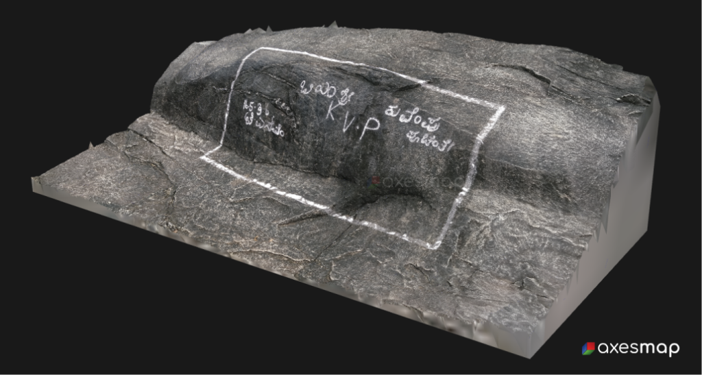 3D Model of Rock with Handwriting of Kuvempu